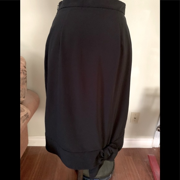 Authentic vintage Prada black skirt size 44 with bow on the back - Picture 1 of 13